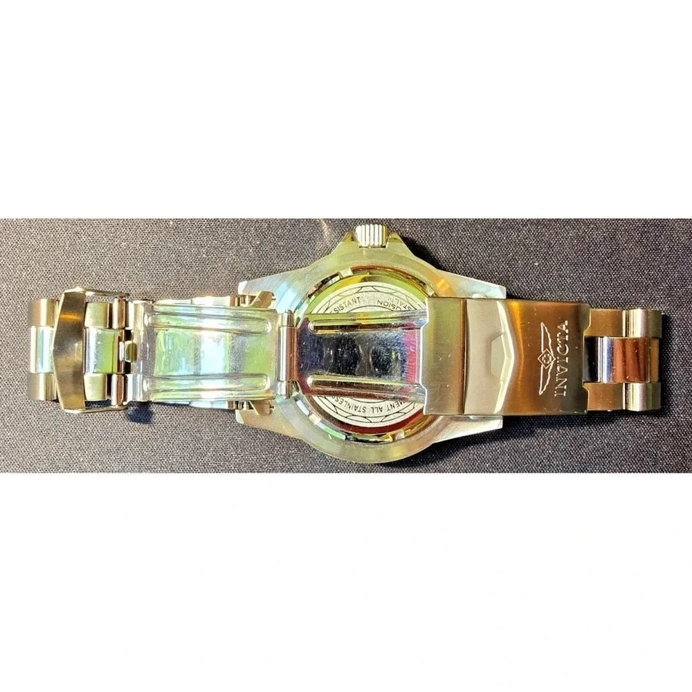 Invicta Pro Diver 6062 Mens Watch Orange Dial Stainless Steel Japan Movt 100M